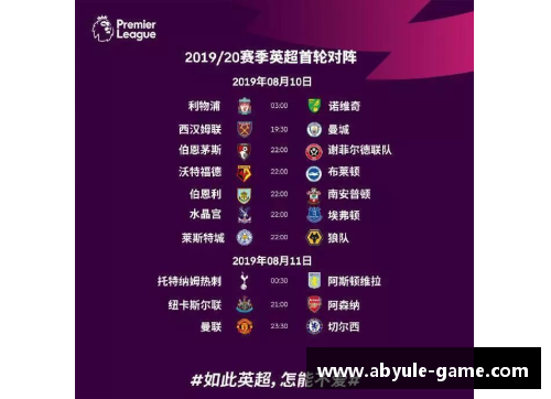 ab娱乐官网英超赛程公布！曼联PK切尔西，利物浦迎战曼城！